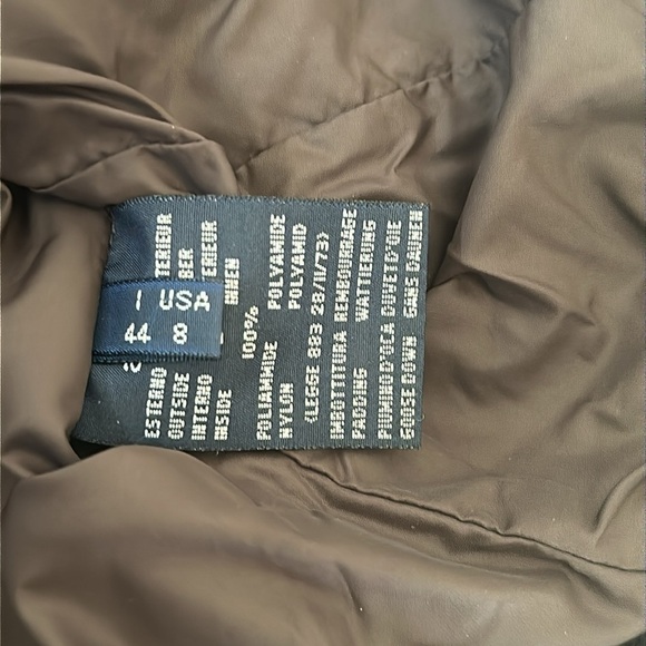 Add Down 8 brown snap front goose down zip pocket vest good pre owned condition - Picture 7 of 9